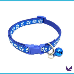 Paw Print Collar for Pets | Fashionable Collar with Buckle and Bell